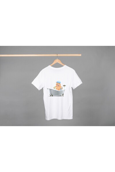 Noname Tricou Unisex Bumbac Premium Casual " Pisica in cada " Inscriptie