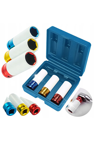 NO BRAND NASADKI 17,19,21mm pentru chei pentru jante de aluminiu 3 bucăți