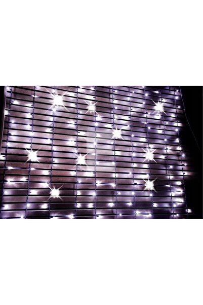 NO BRAND 2x2 m Perdea LED de exterior pentru fereastră/perete, alb cald, culo...
