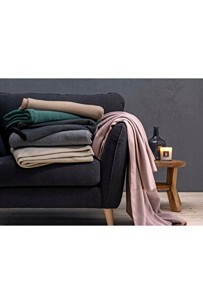 NO BRAND Pătură din fleece polar Estella 160 cm x 200 cm Bej Bumbac Foarte moale