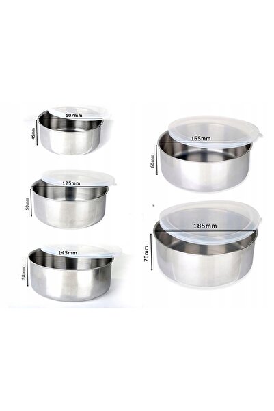 NO BRAND Recipiente pentru depozitarea alimentelor cu capac, Set X7 C