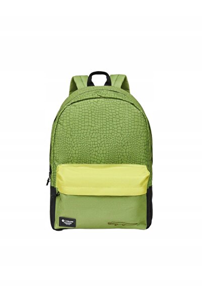 NO BRAND Rucsac verde, compartiment unic, cu model animal brodat, decupat/tăi...