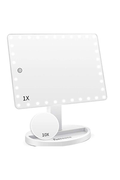 NO BRAND Oglindă de machiaj LED cu 35 de lumini, control tactil, mărire 10X