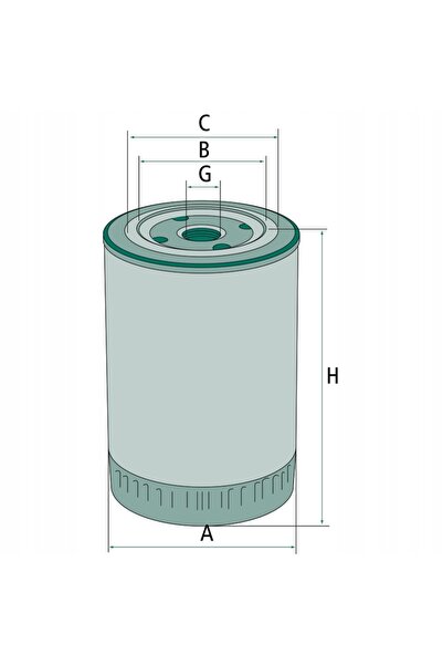 NO BRAND Filtru de ulei motor P172507 8002006 Echivalent 3136460R91
