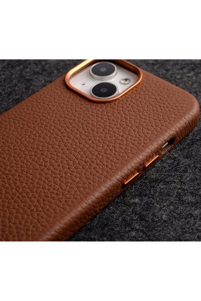 NO BRAND Husă Stilgut din piele naturală Magsafe pentru iPhone 14 Plus 15 Plu...