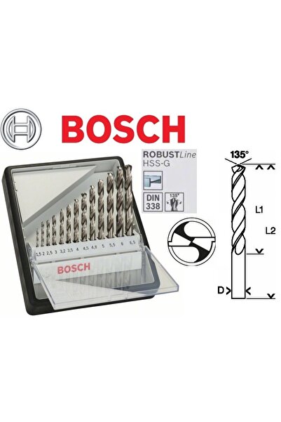 Bosch Set de burghie HSS-G pentru metal 1.5 - 6.5 mm