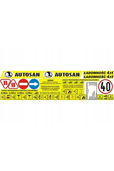 NO BRAND Autocolante pentru remorci Autosan 4.5t