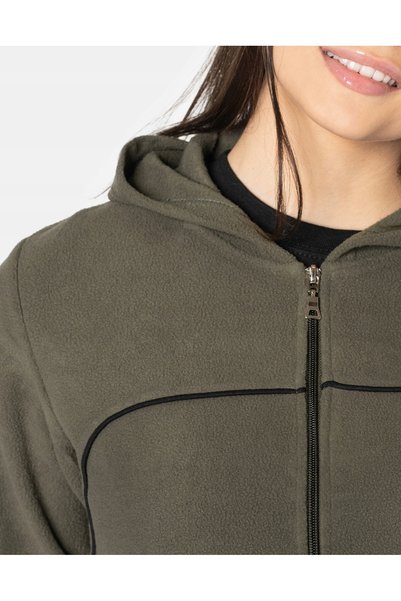 NO BRAND Hanorac sport călduros din fleece pentru femei, fleece extensibil, c...