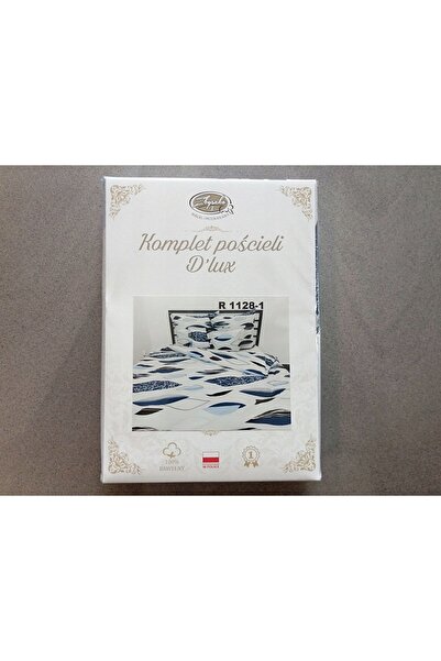 NO BRAND Lenjerie de pat bumbac 200X220 Lux 1128-1 Modele albastre