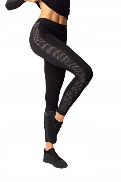 NO BRAND Colanți Termici Sport Spaio Fierce Femei Gri Negru L