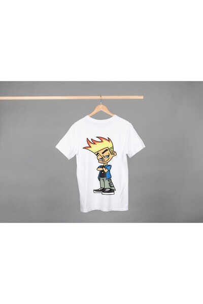 Noname Tricou Unisex Bumbac Premium Casual " Characters Johnny Test " Inscriptie