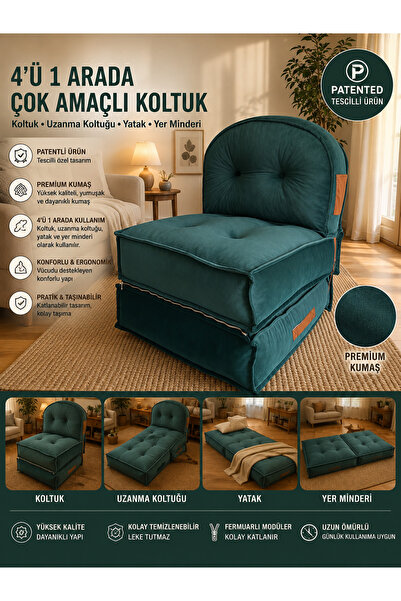 PUFYMAX Comfy PLUS OVAL Yeni Nesil Bohem Tekli Koltuk,yataklı Katlanır Berjer...