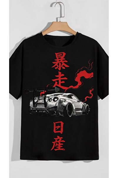 classy moda Μπλουζάκι με στάμπα Anime Unisex Oversize σε μαύρο χρώμα – Συλλογ...