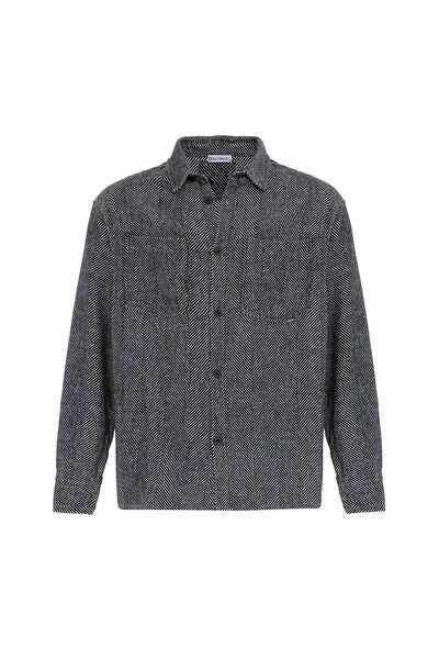 S13 Store Double Pocket Detailed Oversize Lumberjack Shirt