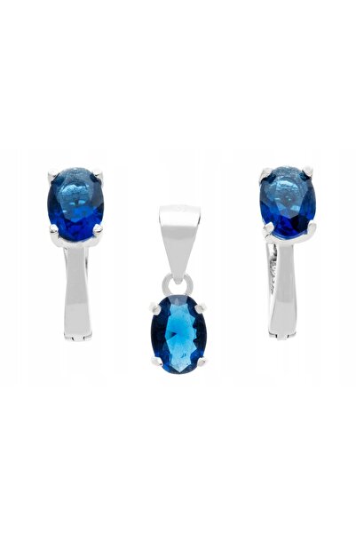 NO BRAND Set de argint placat cu rodiu, cu închizătoare cu zirconiu.
