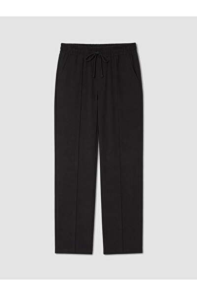 LC Waikiki Black Elastic Waist Women's Trousers