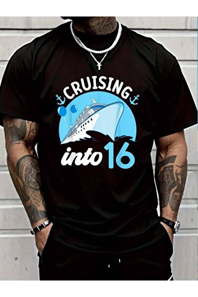 799 100% Cotton Into 16 Cruising 16th Birthday Cruise T-Shirt Men's Women's V...