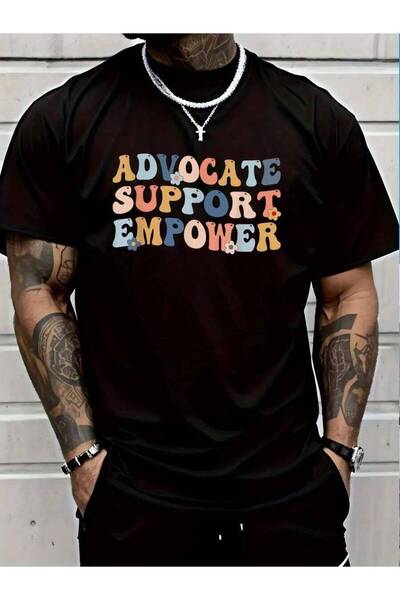 9TAY 100% Cotton Advocate Support Empower Groovy Social Worker Graduation MSW...