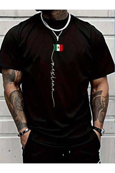 799 100% Cotton Mexico Signature Mexican Flag T-Shirt Women's Men Graphic Tee