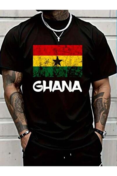 799 100% Cotton Casual Tshirt Vintage Africa Ghanese Roots Ghana Flag T-Shirt...