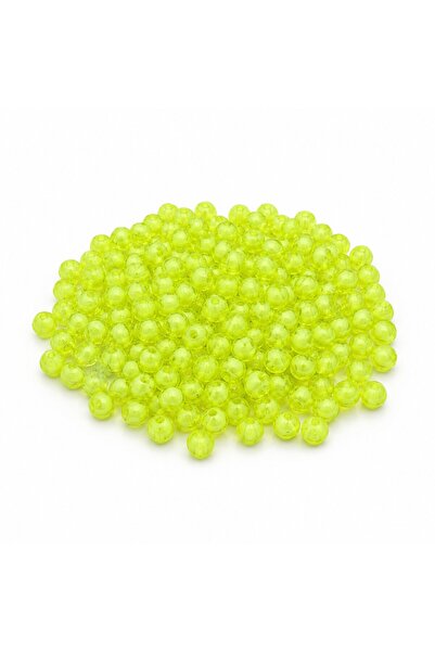 TRAKAV Sazan Boncuk Yemi Pamuklu Küçük Delikli 10 mm 100 Adet Neon Yeşil