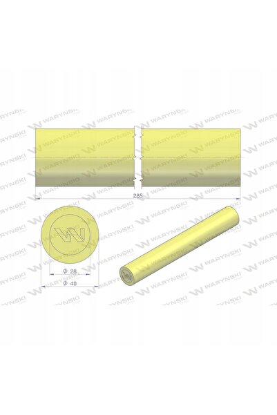 NO BRAND Amortizor pentru Armă cu Placă 40X285mm Poliuretan Waryński