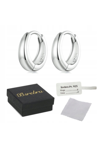 NO BRAND Cercei tip cerc din argint 925 Sterling, simpli, 11.5mm