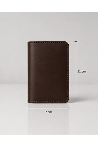 zyc Suport pentru carduri realizat manual din piele de vițel autentică 100% piele naturală - Portofel