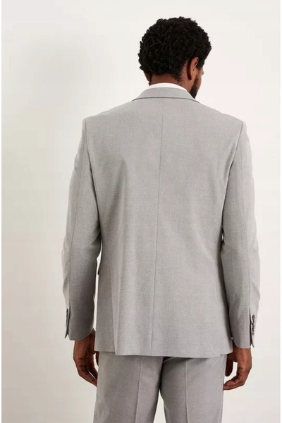 NO BRAND Popielata Classic Sacou de costum la un rând de nasturi Burton 46