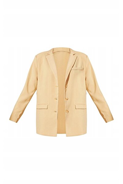 NO BRAND Prettylittlething blazer clasic supradimensionat, deschis în față, b...