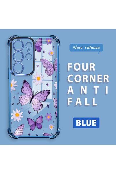 ucuc Samsung Galaxy S23 Ultra Compatible Transparent Back Four-Corner Reinfor...