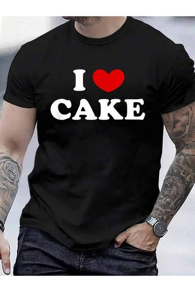 9TAY تي شيرت 100% قطن بتصميم Love Cake و I Heart Cake، قمصان صيفية عتيقة للرج...