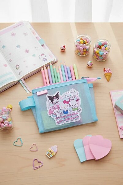 Miniso Lisanslı Hello Kitty Sweet Factory File Kalemlik 13,5 Cm – Mavi