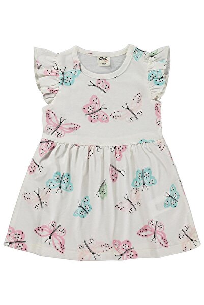 Civil Baby Butterfly Print 6-18 Months Dress - Ecru