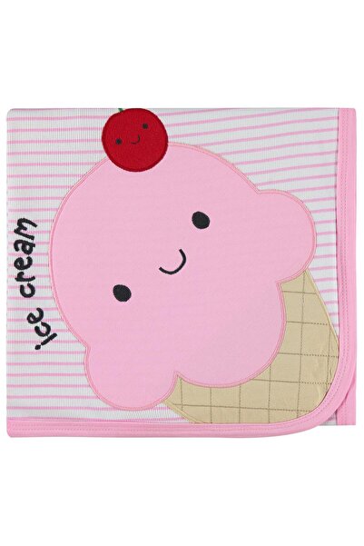 Civil Baby Striped Printed Ice Cream Blanket - White