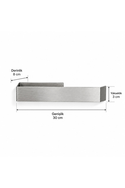 DM METAL Paslanmaz Görünümlü Duvara Monte Metal Havluluk – Minimal Banyo ve M...