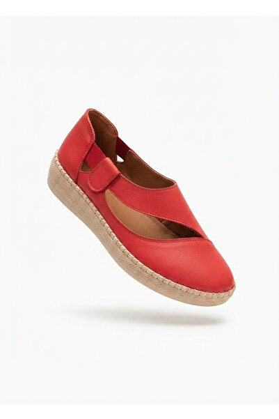 Zerenyus Cower Premium High Quality Red Genuine Leather Ballerinas