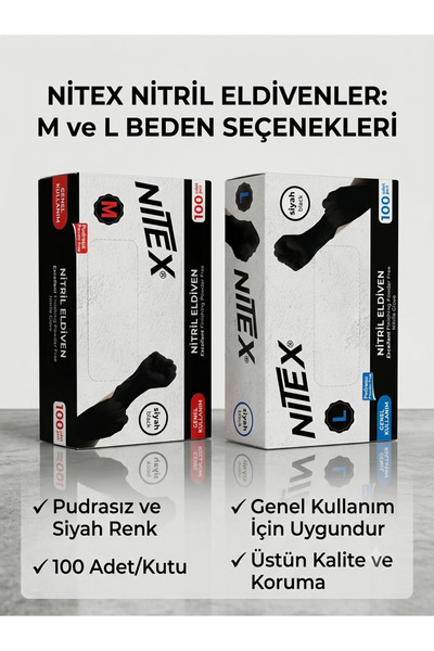 Genel Markalar NITEX NİTRİL ELDİVEN PUDRASIZ