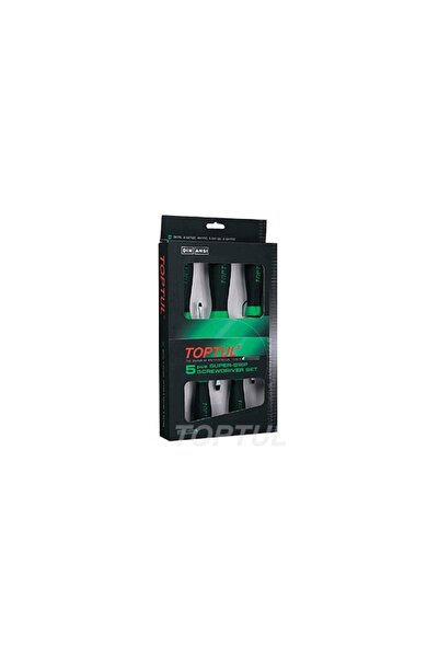 TOPTUL Set de 5 șurubelnițe cu cap plat 3.0x75 3.5x100 4.0x100 5.5x100