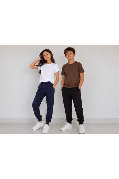 Çiggo Kids Unisex Pocket Jogger Compact Fabric Plain 2-Piece School Sweatpants