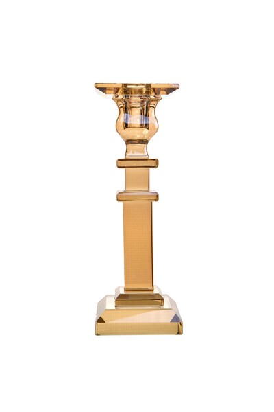 OEM Candlestick for 1 candle, amber color, 17 cm