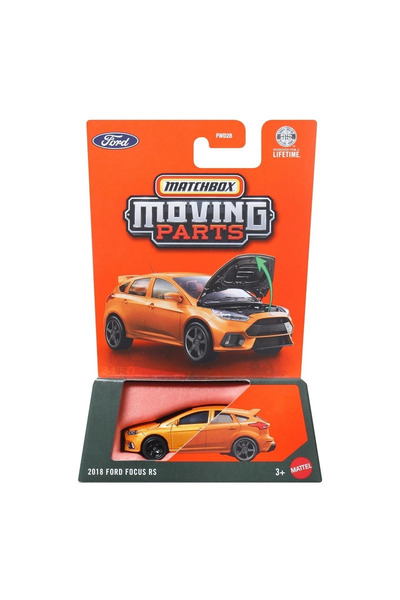 HOT WHEELS Moving Parts 2018 Ford Focus RS Turuncu Diecast Model Araba