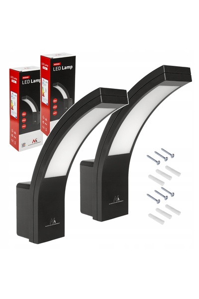 Maclean Energy 2x lampă de perete LED, lumină de grădină, pentru fațadă exter...