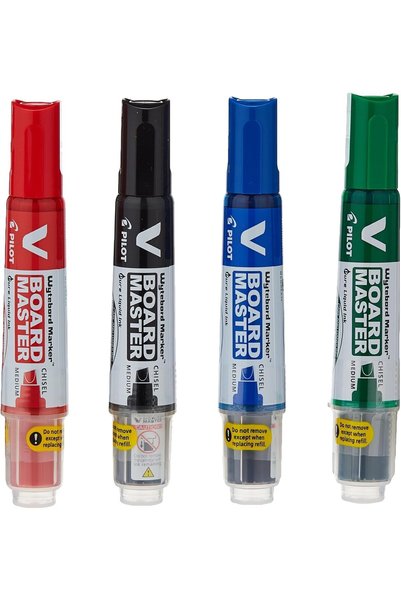 Pilot White Board Marker Chisel 4Pc