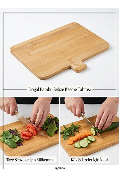 TARIK HOME 20 X 28 Cm. Bamboo Vegetable Cutting-And-Chopping Board