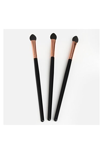 Beauty Set pensule machiaj, model ochi, negru, 13.5cm, 3 bucăți – kit complet...