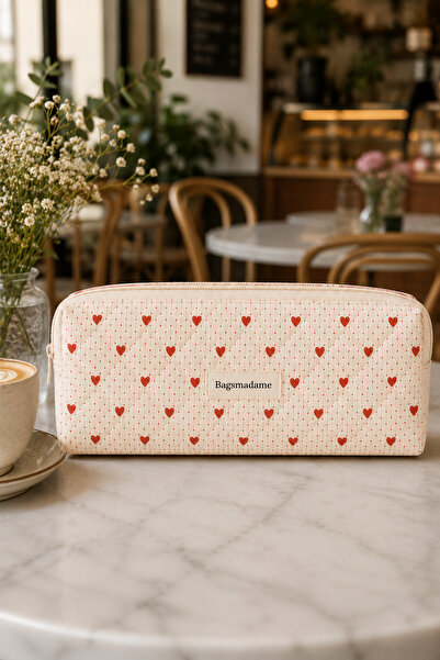 BagsMadame Heart Patterned XL Size Travel Bag for Airwrap and All Hair Styler...