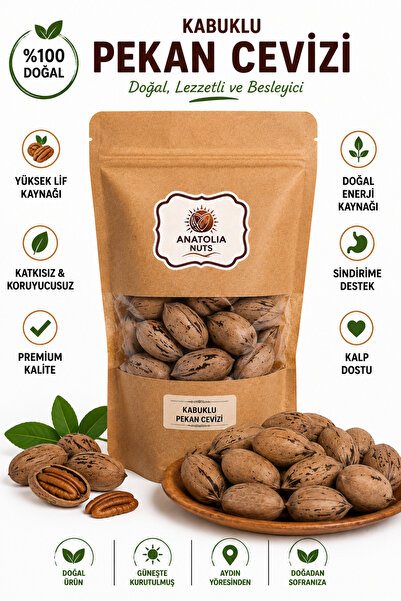 Anatolia Nuts Kabuklu Pikan Cevizi Doğal Premium Kuruyemiş 250 gr