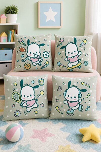 EVPANYA Sports Dog Patterned 4-Piece Children's and Baby Pillowcase Set