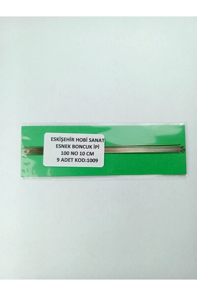Eskişehir hobi sanat Number 100 Silver 10cm 9 Pieces Sand Bead Needle Flexibl...